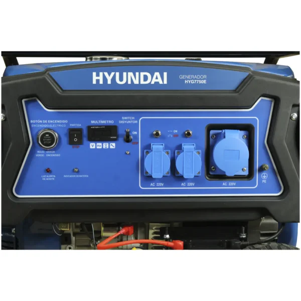 Generador Hyundai Gasolina 5/5,5 Kw/Kva Partida eléctrica monofásico Abierto - Imagen 2