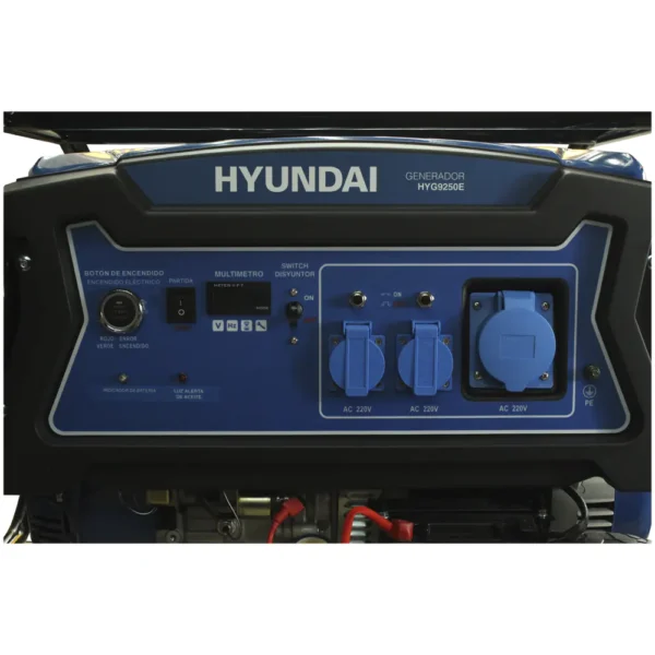 Generador Hyundai Gasolina 6/6,5 Kw/Kva Partida eléctrica monofásico Abierto - Imagen 2