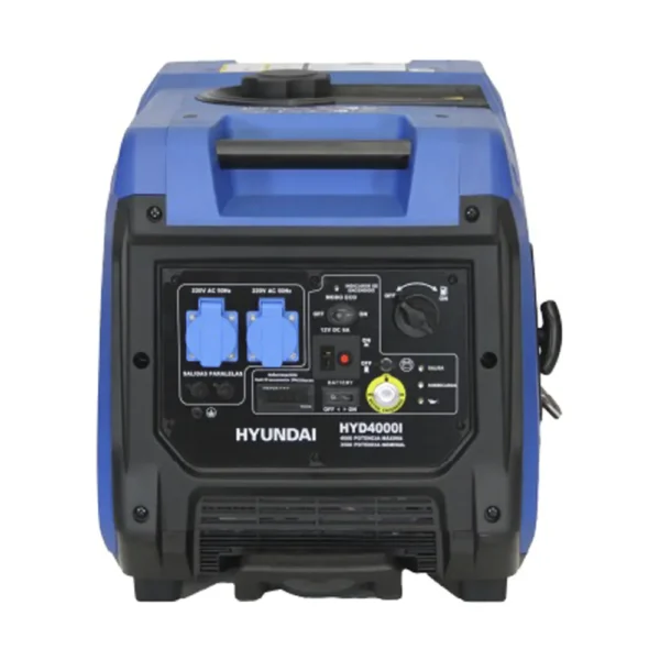Generador Inverter Hyundai gasolina 3,5/4,0 kw Partida electrica 220v HYD4000i - Imagen 2