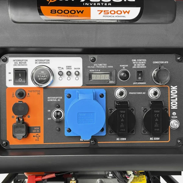 Generador Inverter Kolvok Gasolina 7.5/8 Kw Partida Eléctrica 220v Mod XT7800IG - Imagen 2