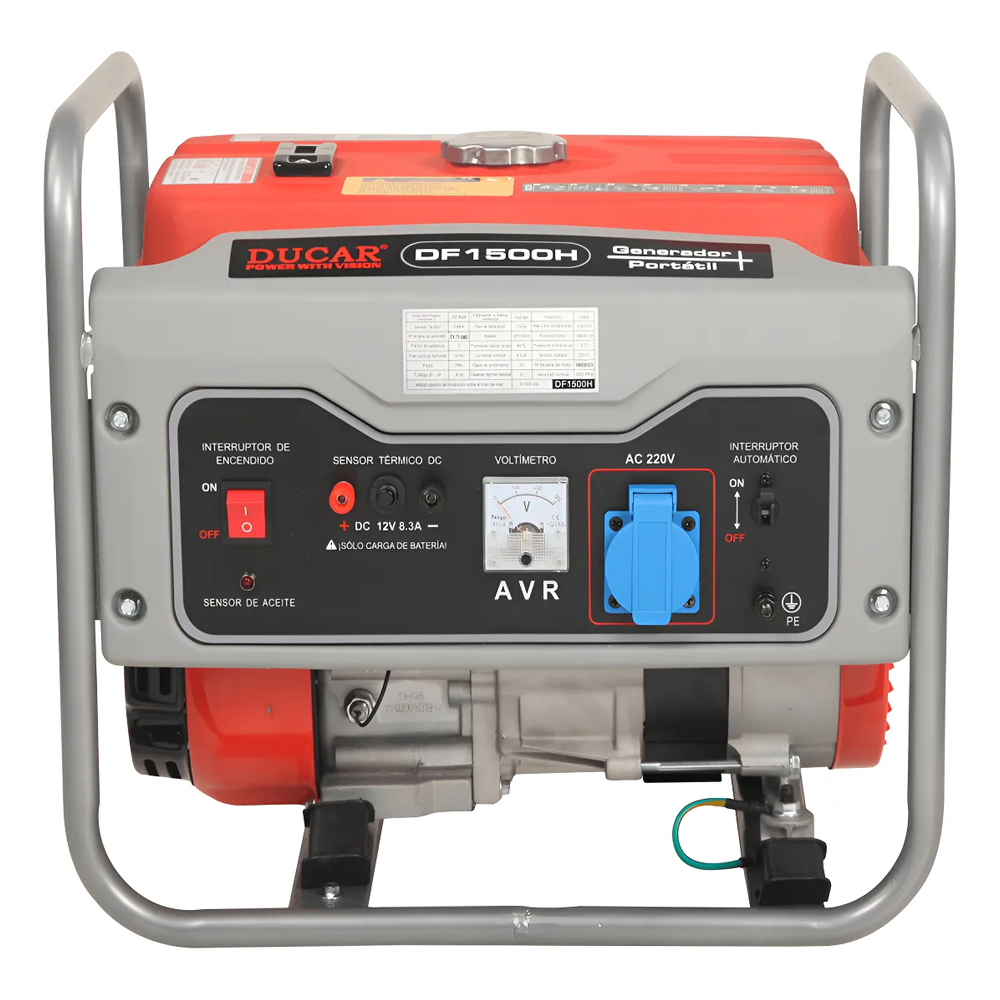 DF1500H_2 Generador Ducar Gasolina 0,95/1.2 Kw Partida Manual Mod DF1500H - Imagen 1