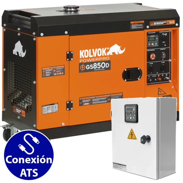 Generador Kolvok Diesel 6/6,5 kW con ATS – Modelo GS850D