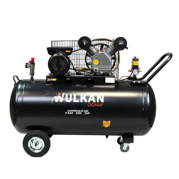 Compresor Wulkan Monofásico 3 Hp 200L 116 psi