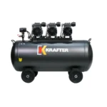 Compresor Libre De Aceite Krafter Monofásico 3 Motores 1,5HP 200L 116psi