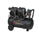 Compresor Libre De Aceite Krafter Monofásico 2 Motores 1,3HP 50L 116psi